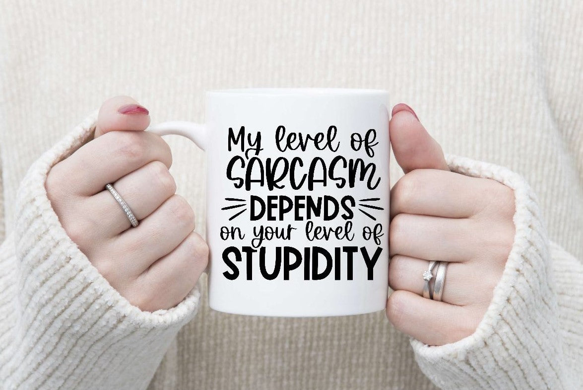 Sarcastic Mugs - Black Writing