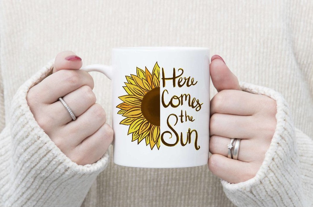 Sunflower Inspirational Quote Mugs
