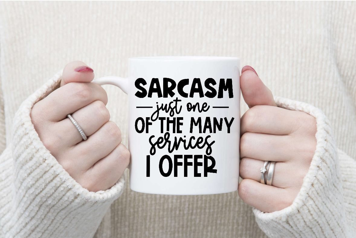 Sarcastic Mugs - Black Writing