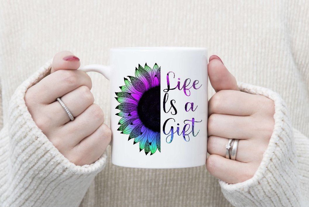 Sunflower Inspirational Quote Mugs