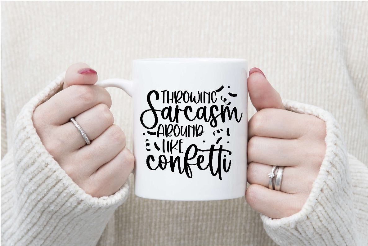 Sarcastic Mugs - Black Writing