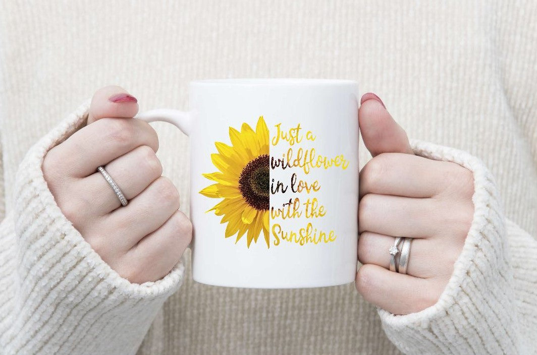 Sunflower Inspirational Quote Mugs