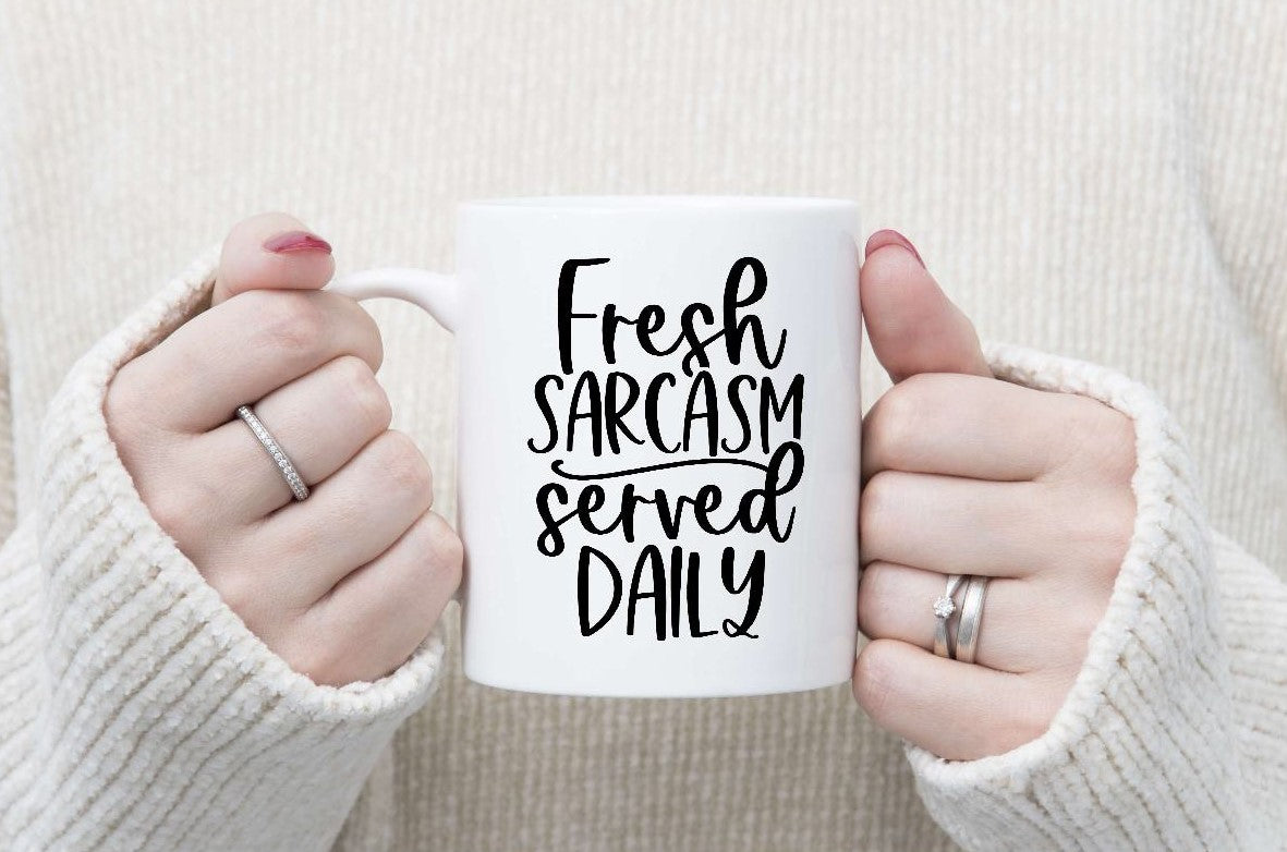 Sarcastic Mugs - Black Writing