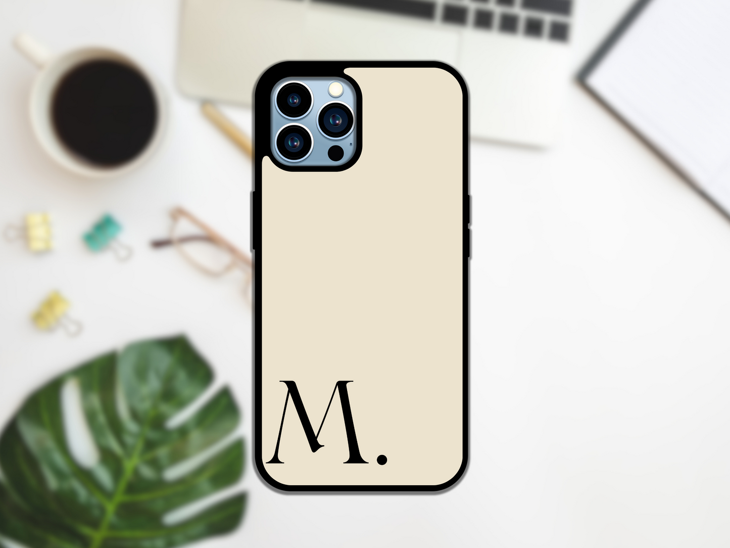 Iphone Case - Beige Initials