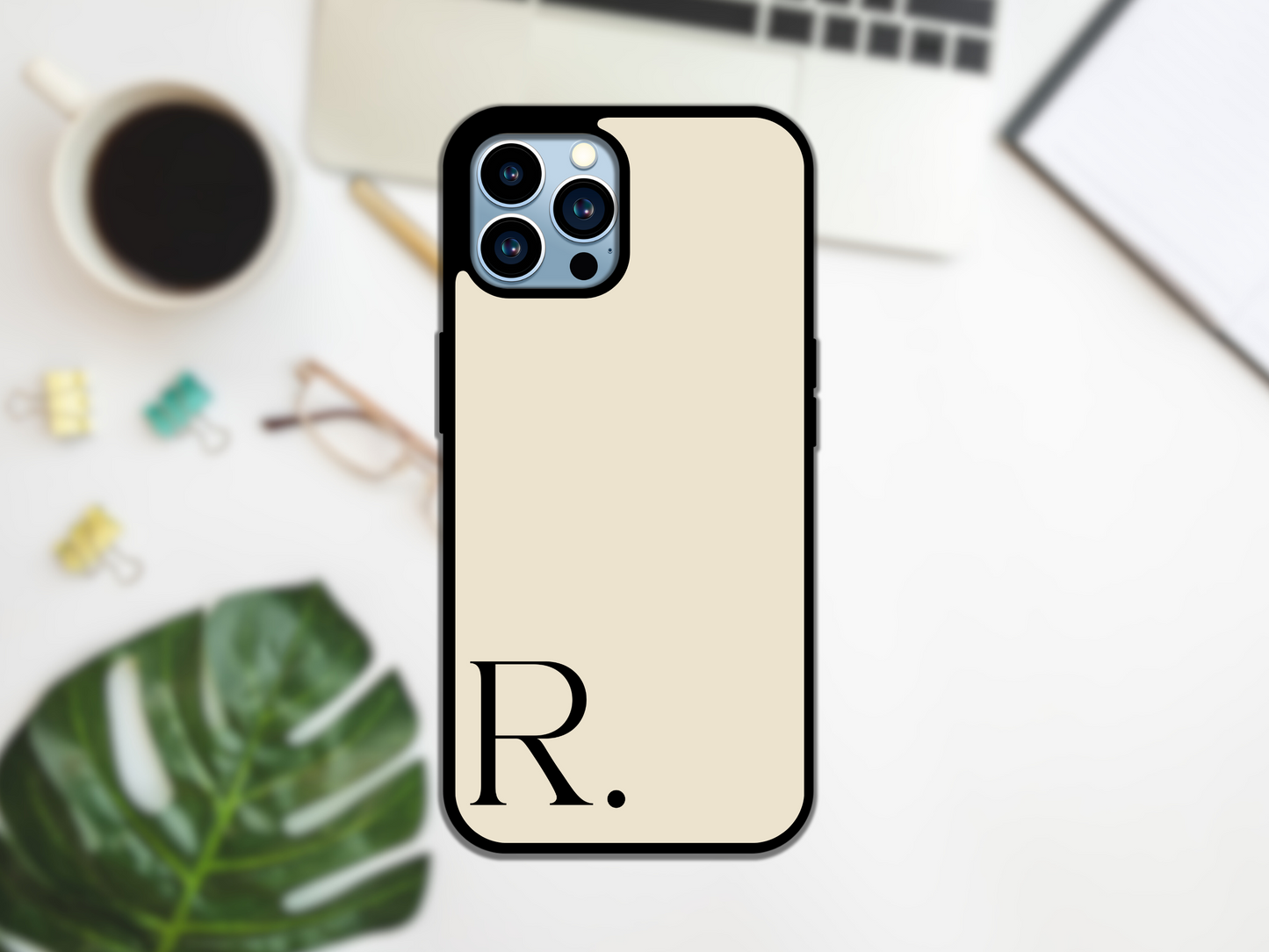 Iphone Case - Beige Initials