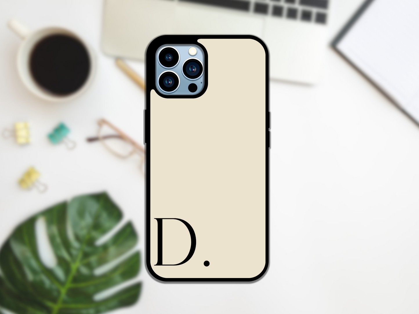 Iphone Case - Beige Initials