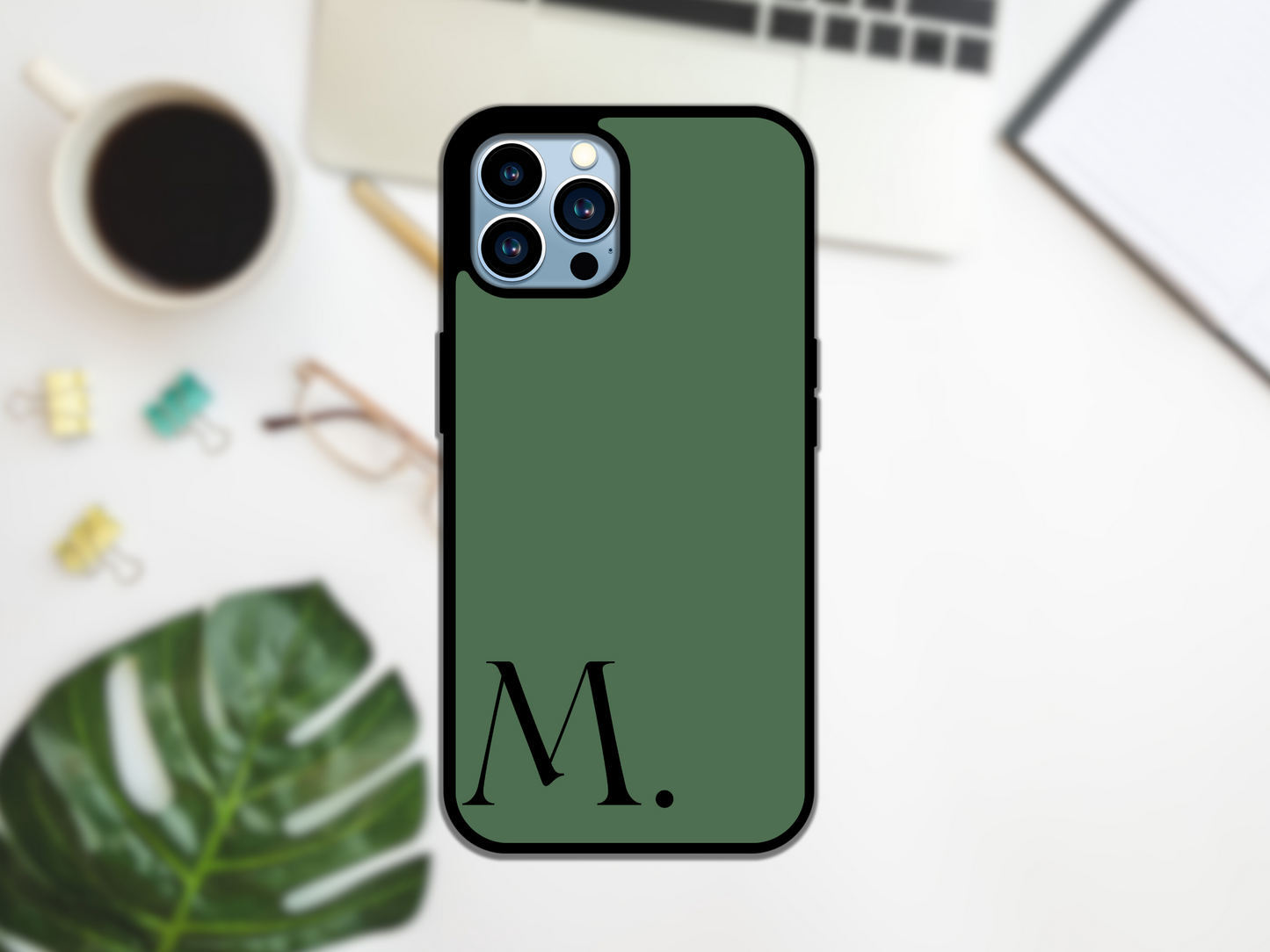 Iphone Case - Green Initials