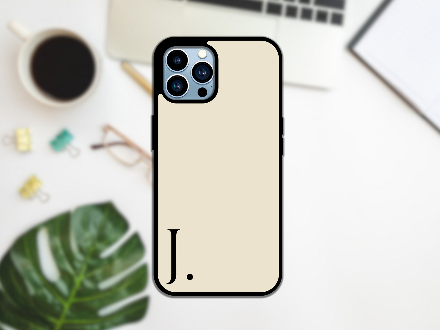 Iphone Case - Beige Initials