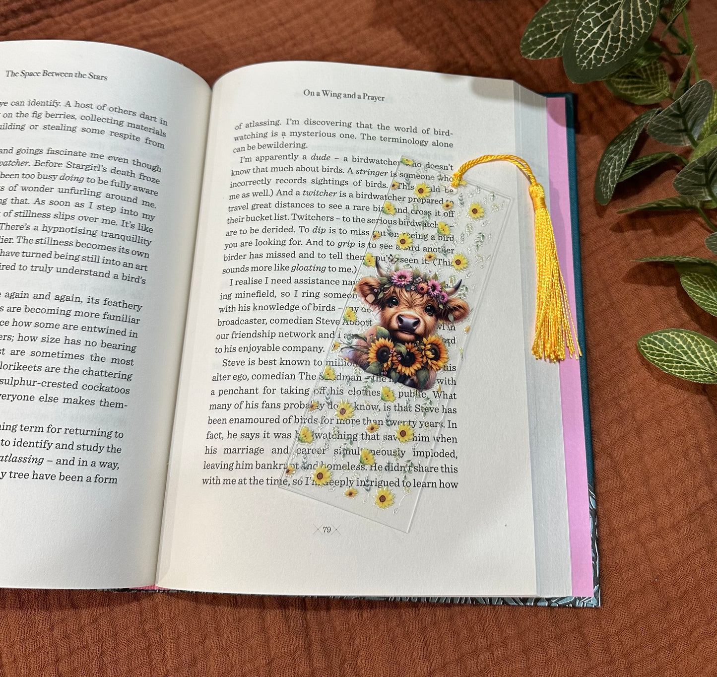 Bookmark - Sunflower Cow