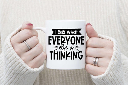 Sarcastic Mugs - Black Writing