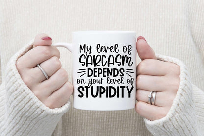 Sarcastic Mugs - Black Writing