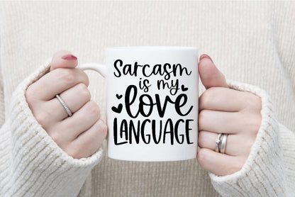 Sarcastic Mugs - Black Writing