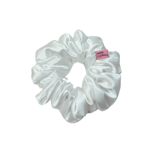 Scrunchies - White Satin